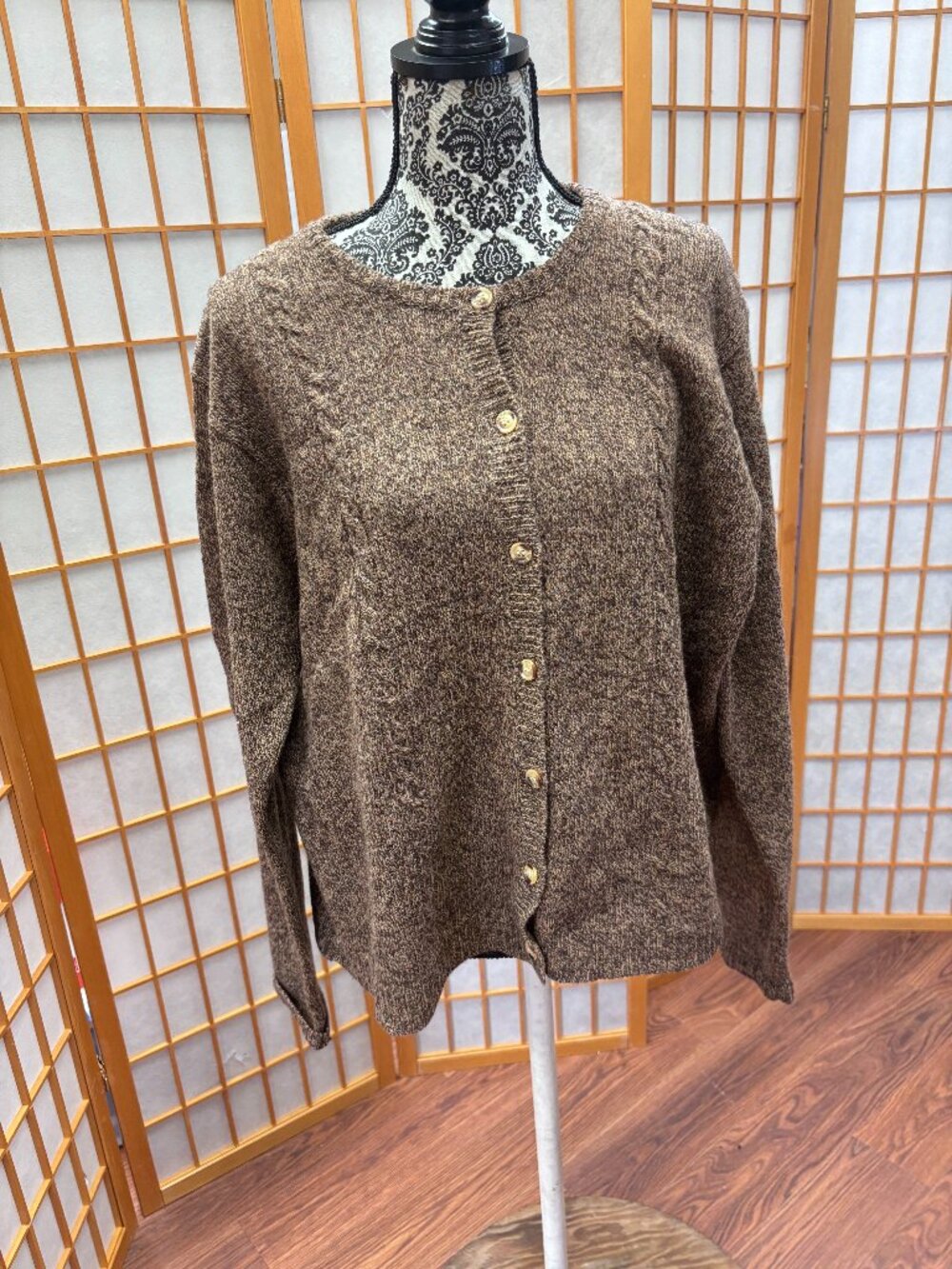 Vintage Size XL Cambridge Country Wool Cardigan Sweater